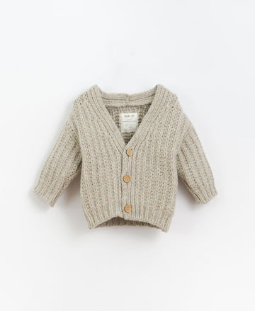 Knitted Jacket Oat - Cardigan V-hals - Play Up